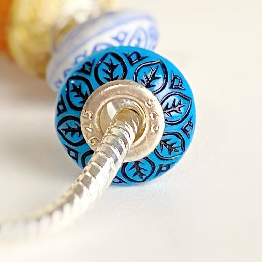 Blue Bracelet Charm DIY Craft Beads